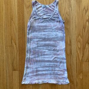 Grey/Beige, Pink, White Tie Dye long tank top, Size small, Om Girl brand